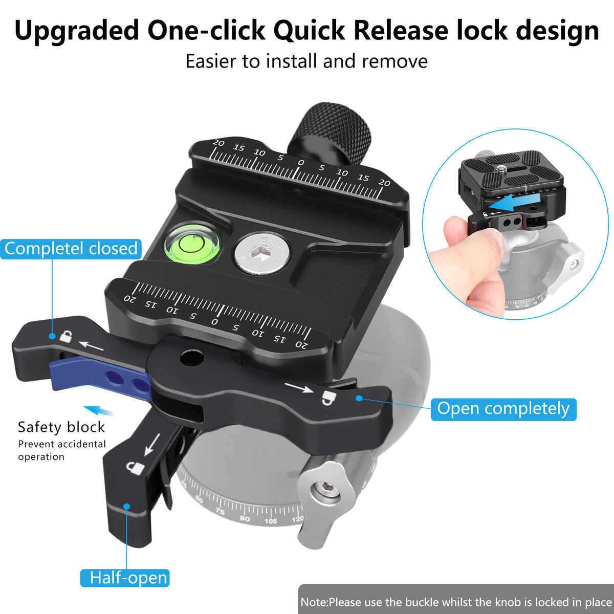 INNOREL CF50 Arca-Swiss Lever Clamp Quick Release Clamp Adapter