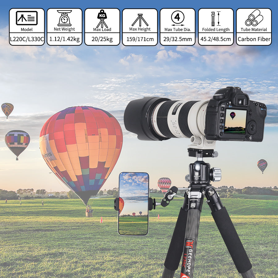 Clearance sale L330C Compact Carbon Fiber Tripod (Only Europe has inventory)