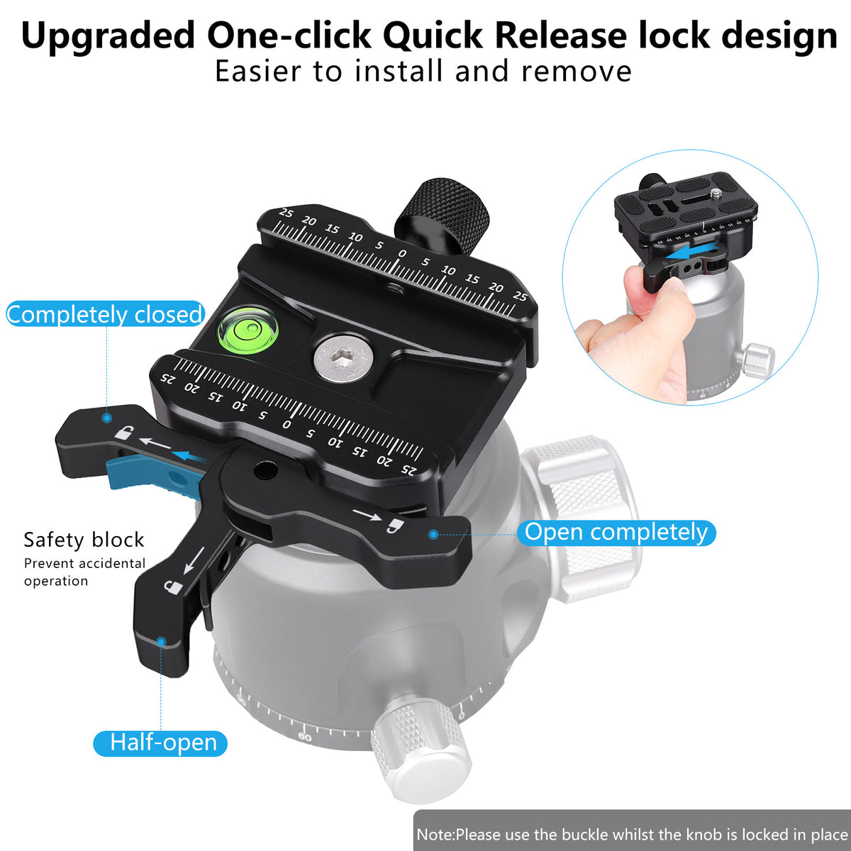 INNOREL CF60 Arca-Swiss Lever Clamp Quick Release Clamp Adapter