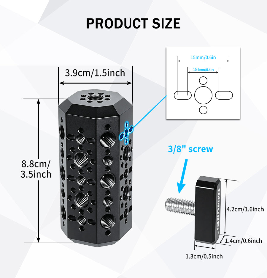 INNOREL TA90 Lights Stand Tripod Hexagon Adapter for Expand Interface