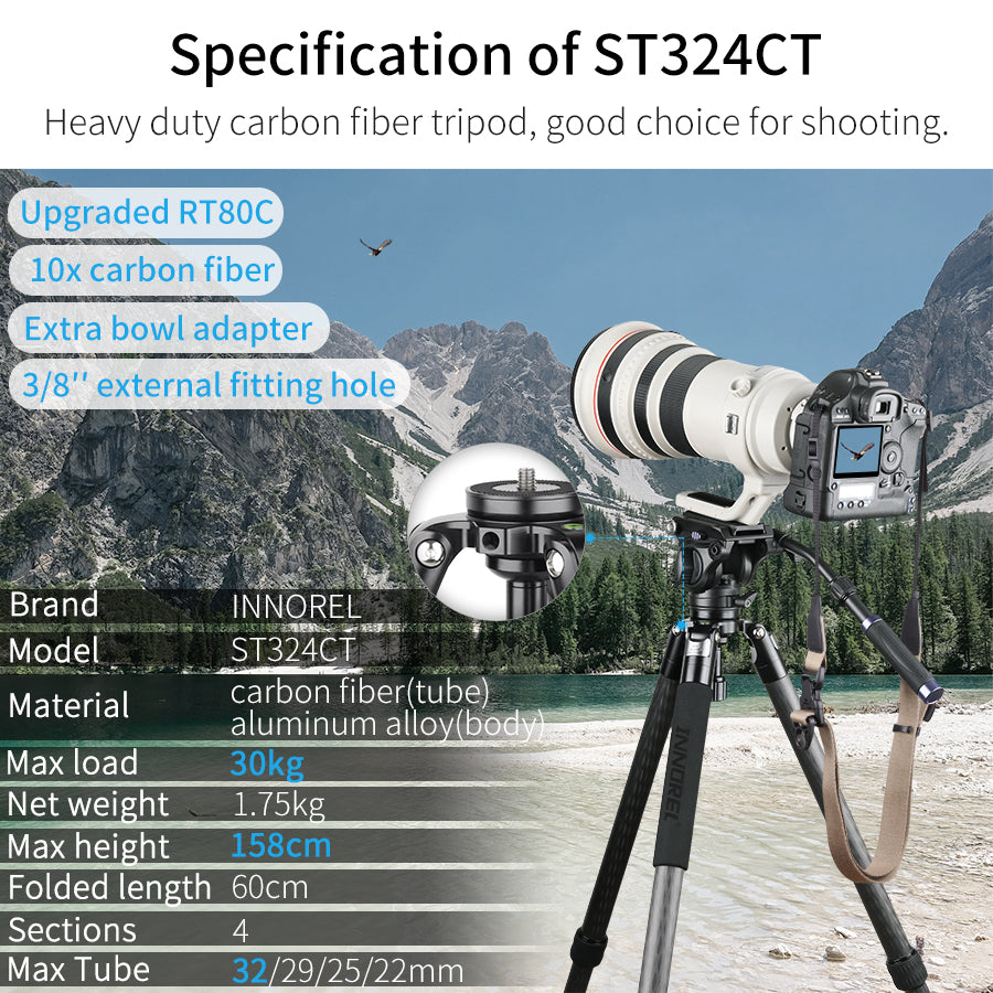 Carbon Fiber Bowl Tripod INNOREL ST324CT