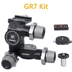 GR7 CNC Aluminum Alloy High Precision 3 Way Geared Tripod Head