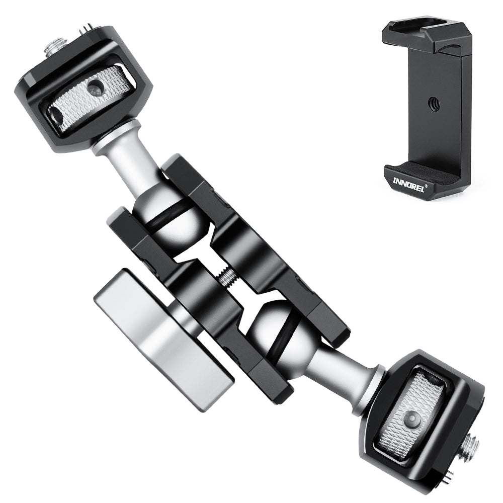 INNOREL M2 Articulating Magic Arm with 1/4"-20 Screw with Retractable Pins for Camera Display Screen Fill Light Max Load 5.5kg