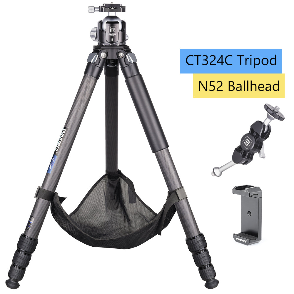 Compact Carbon Fiber Tripod with Stone Bag INNOREL CT324C