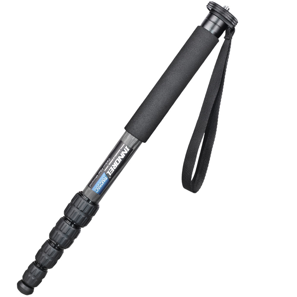 INNOREL RM255C Professional Carbon Fiber Monopod for Canon Nikon Sony DSLR Camera Video Camcorder 5-Section Photography Bracket