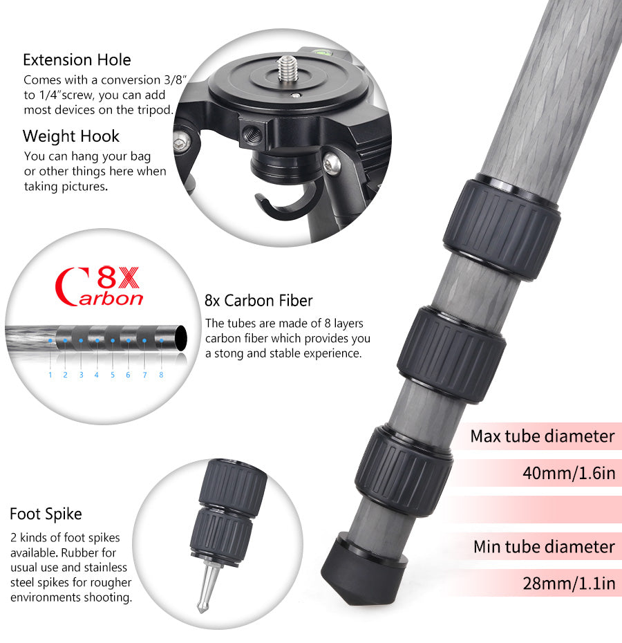Clearance sale GEEHOPE B560C Professional Heavy Camera Tripod （Only Europe has inventory)