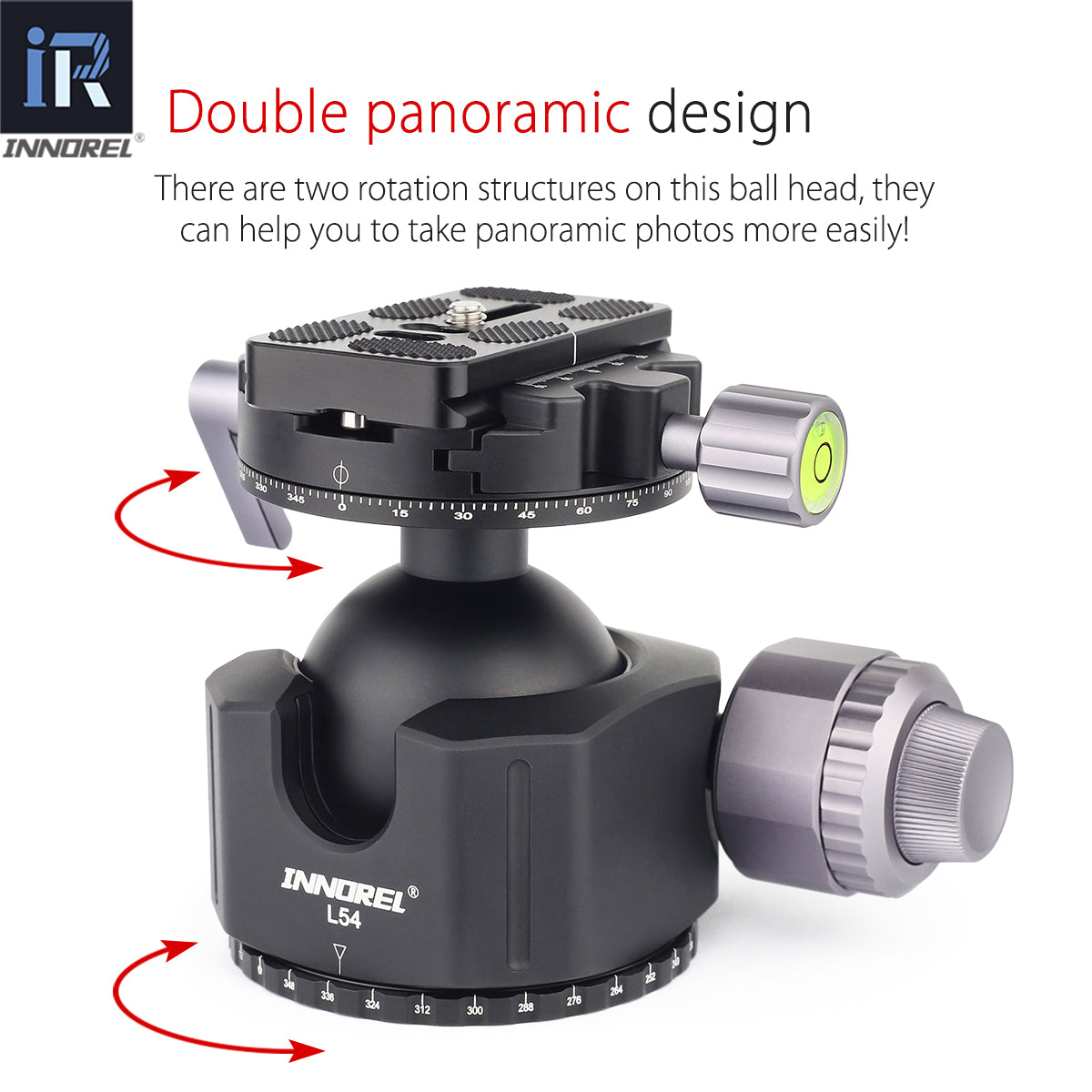 Low Gravity Center Tripod Head INNOREL L36/L44/L54