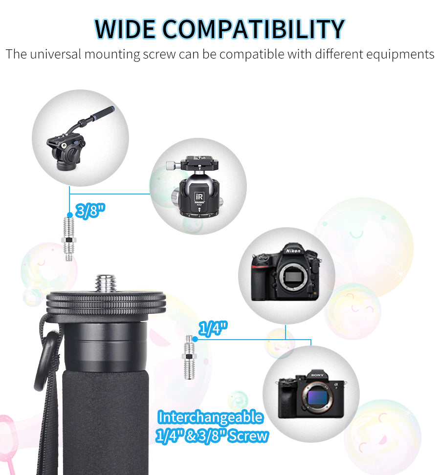 RM285C/RM325C 5-Section Carbon Fiber Monopod