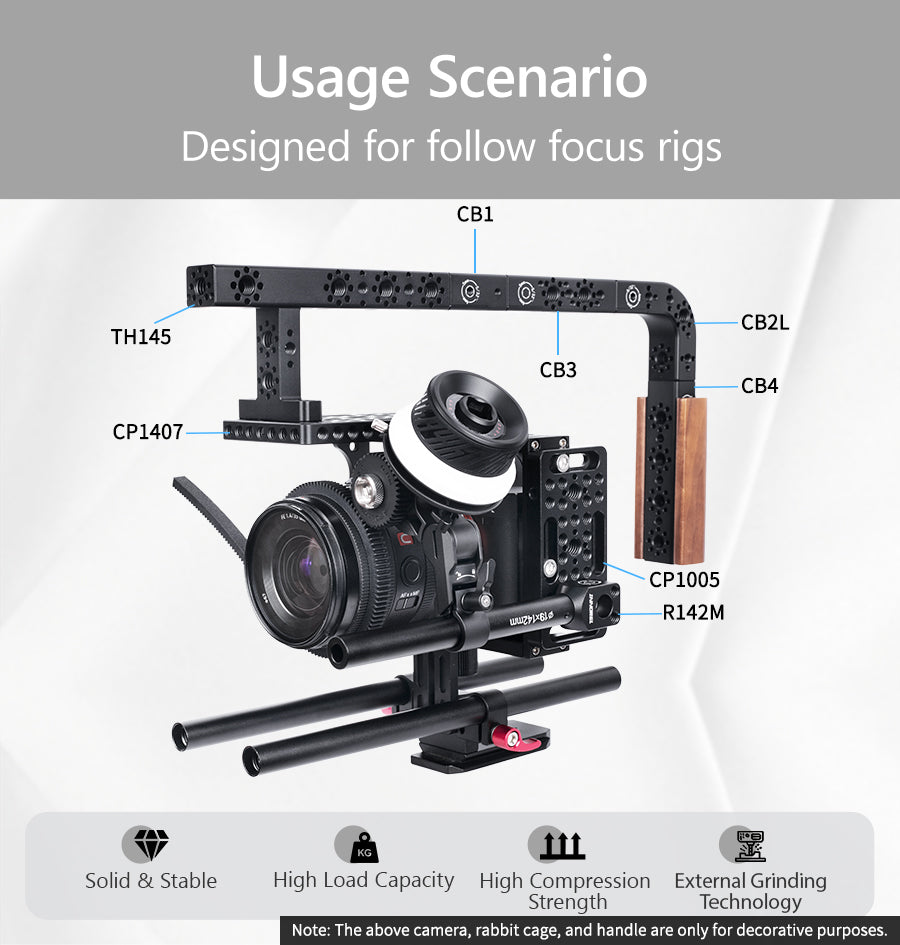 INNOREL R19K 19mm Follow Focus Rod for Camera Cage Shoulder Rig