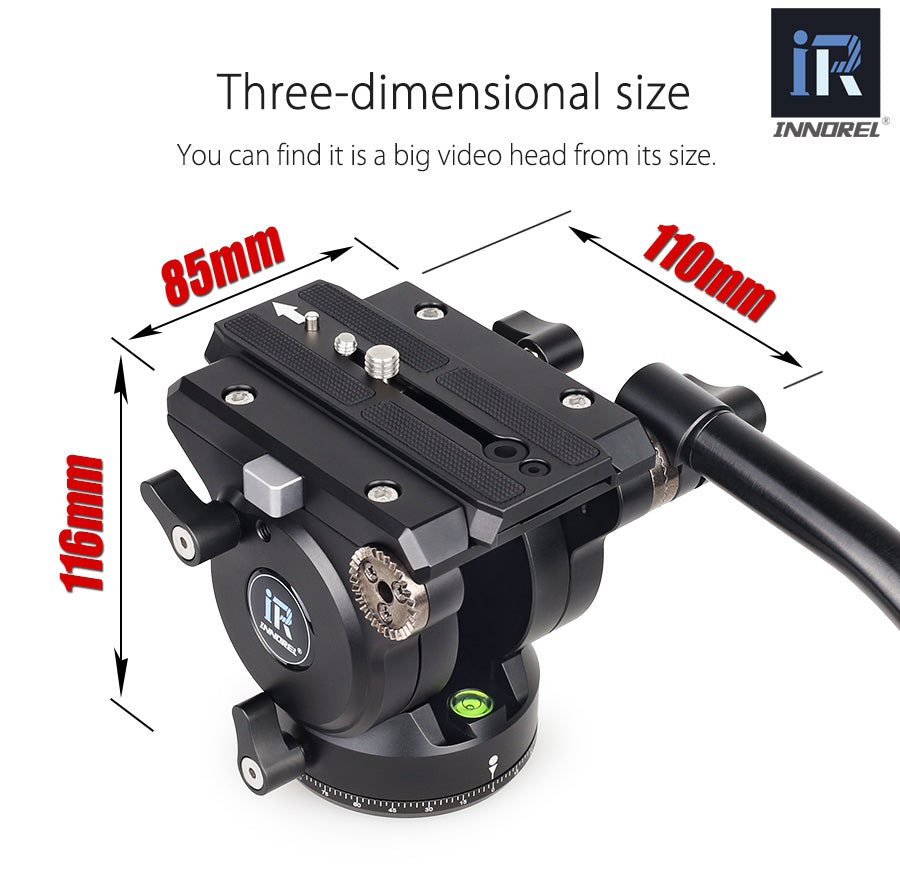 Video Fluid Head Tripod Drag Pan Head INNOREL H90