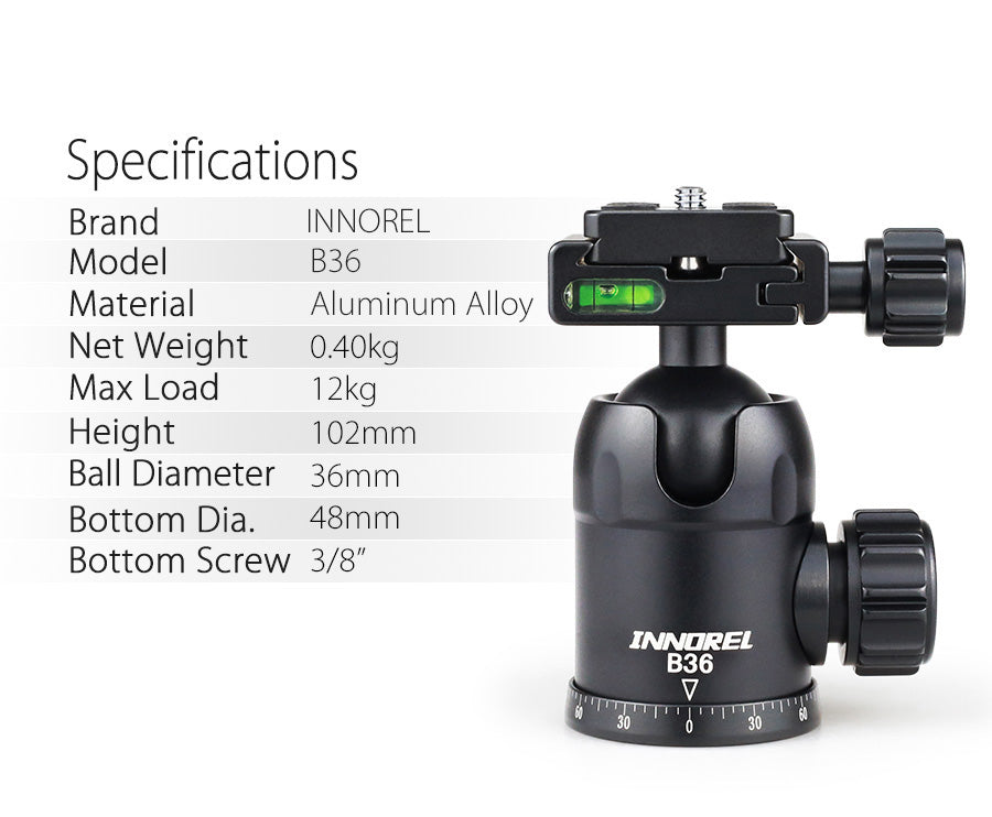 INNOREL B32/B36/B44 camera tripod ball head