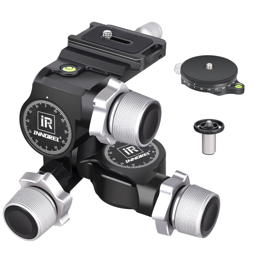Used Aluminum Alloy 3 Way Geared Tripod Head INNOREL GR5(Only US has inventory)