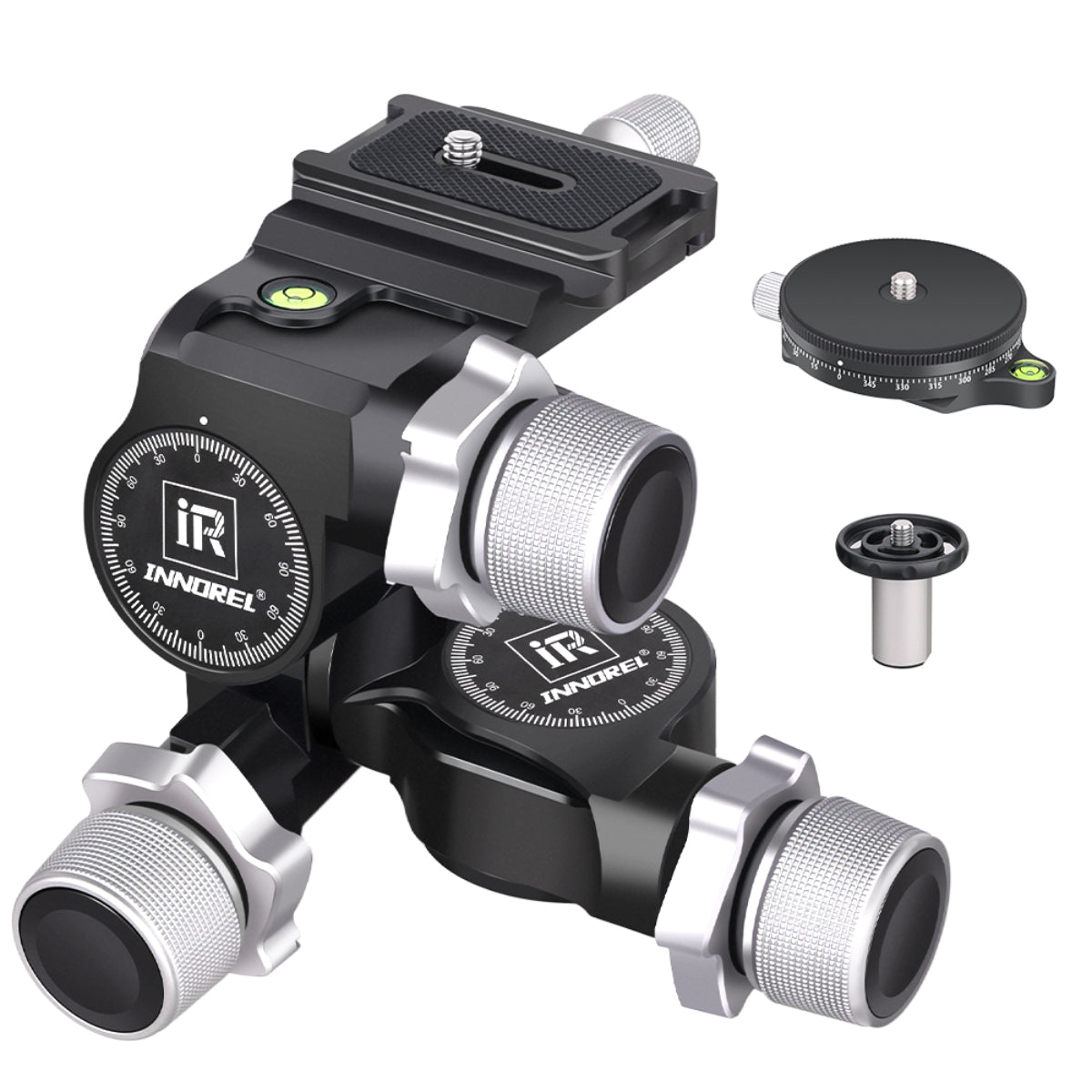 Used Aluminum Alloy 3 Way Geared Tripod Head INNOREL GR5(Only US has inventory)