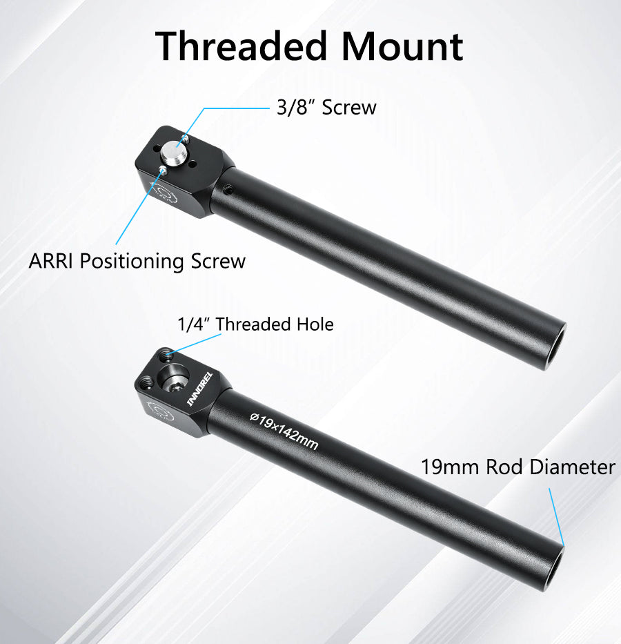 INNOREL R19K 19mm Follow Focus Rod for Camera Cage Shoulder Rig