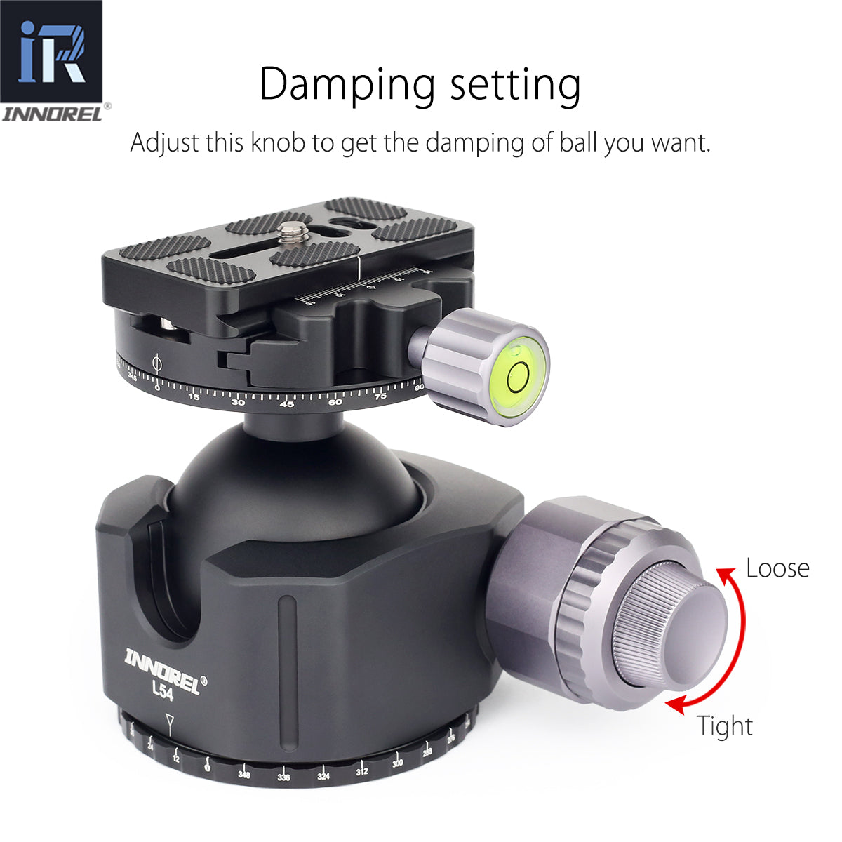 Low Gravity Center Tripod Head INNOREL L36/L44/L54
