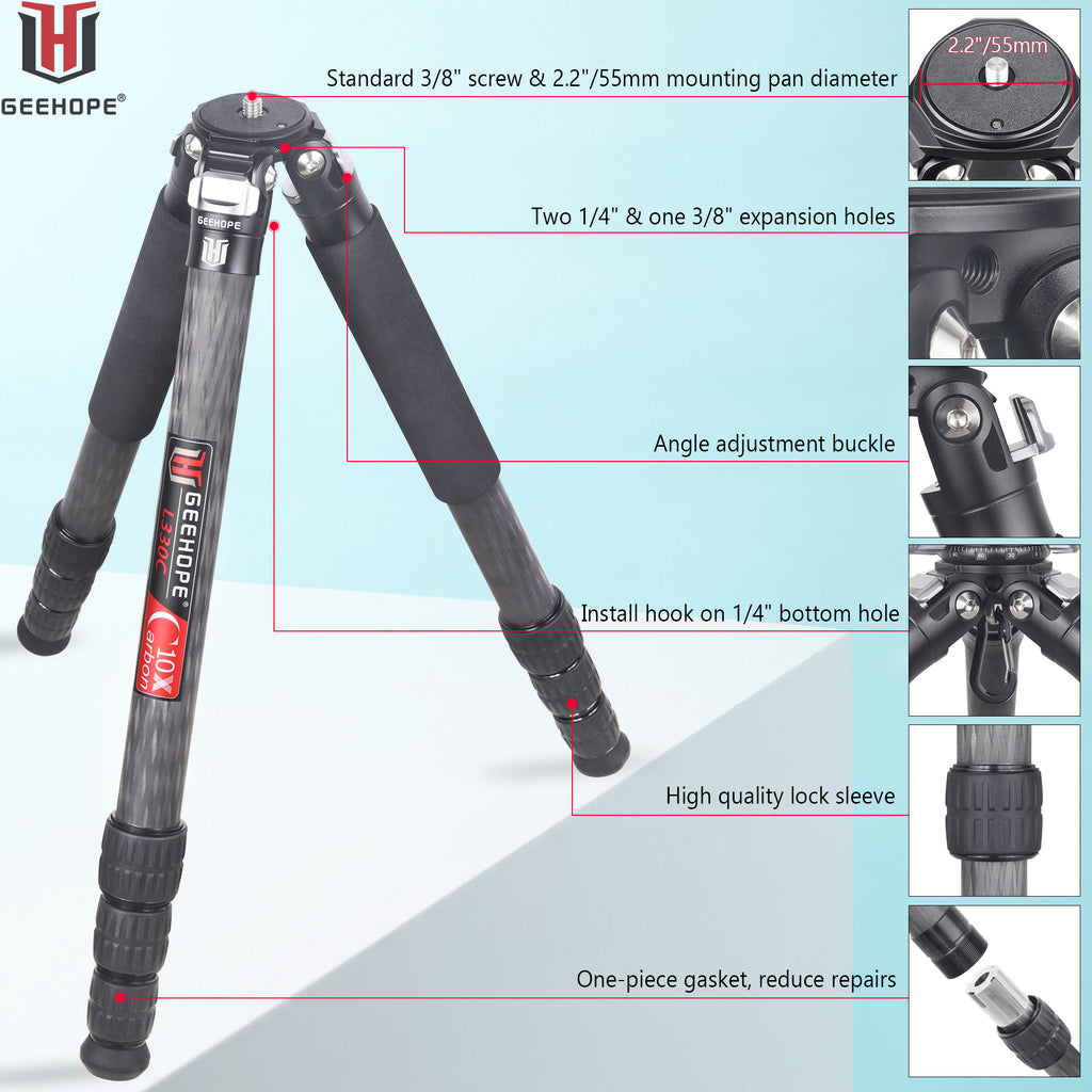 Clearance sale L330C Compact Carbon Fiber Tripod (Only Europe has inventory)