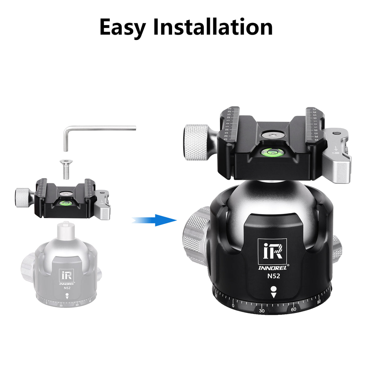 INNOREL CF60 Arca-Swiss Lever Clamp Quick Release Clamp Adapter