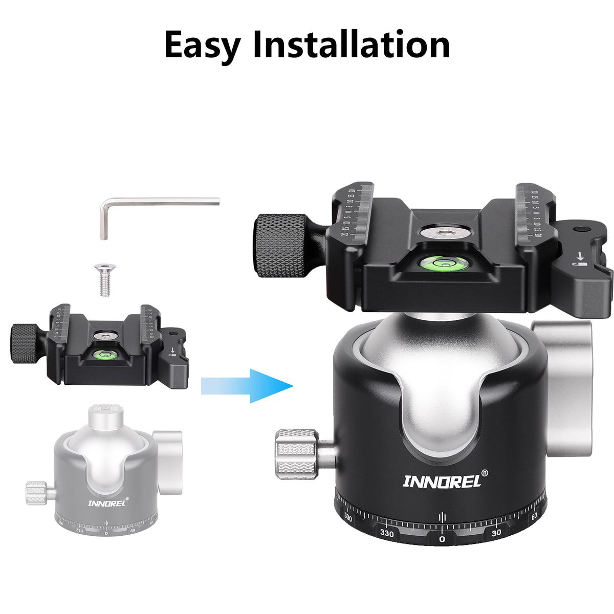 INNOREL CF55 Arca-Swiss Lever Clamp Quick Release Clamp Adapter
