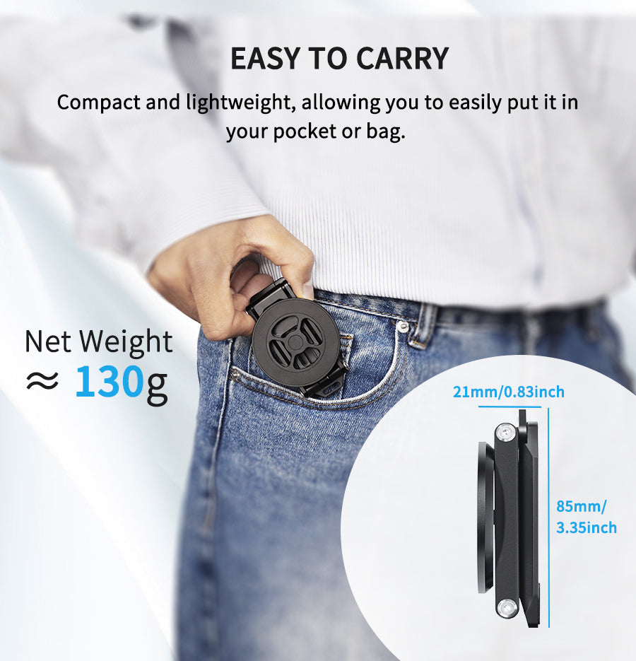 Perche à selfie portative INNOREL MS6 légère en alliage d'aluminium, pliable et réglable sur 3 axes avec plaque de dégagement rapide Arca-Swiss