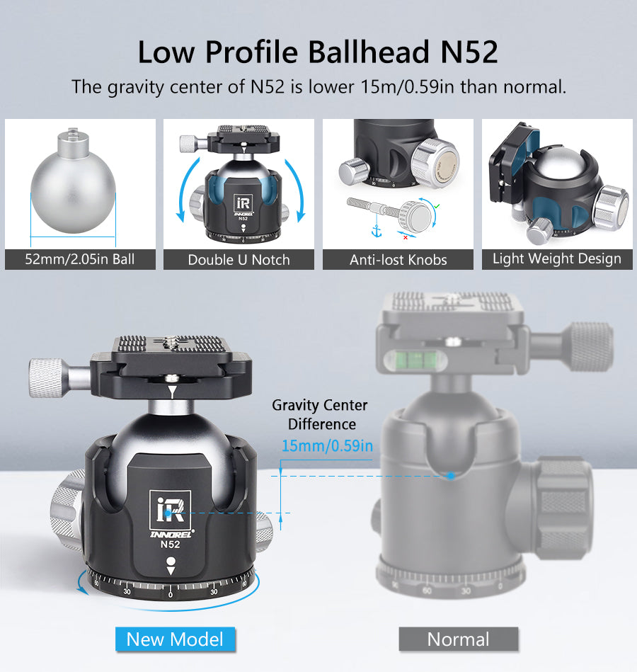 Compact Carbon Fiber Tripod with Stone Bag INNOREL CT324C