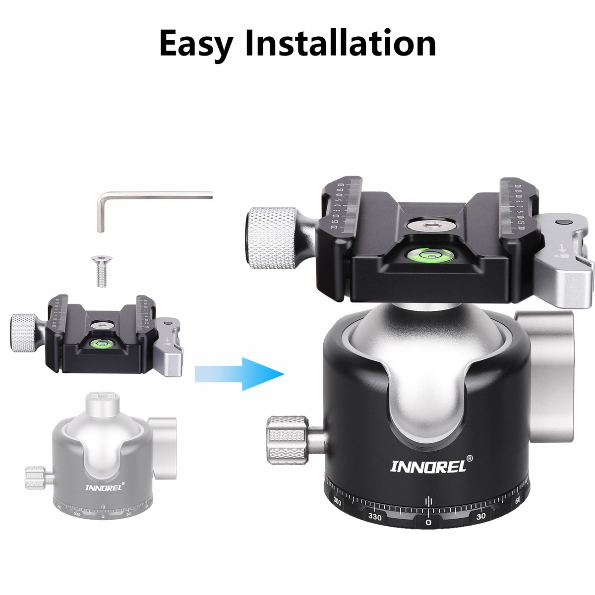 INNOREL CF55 Arca-Swiss Lever Clamp Quick Release Clamp Adapter