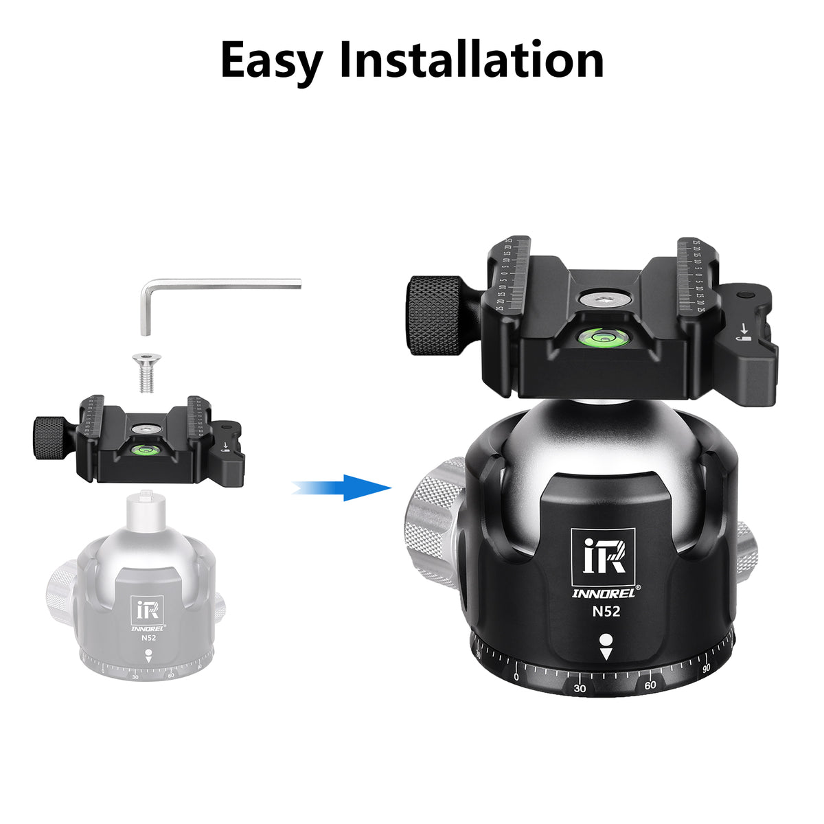 INNOREL CF60 Arca-Swiss Lever Clamp Quick Release Clamp Adapter
