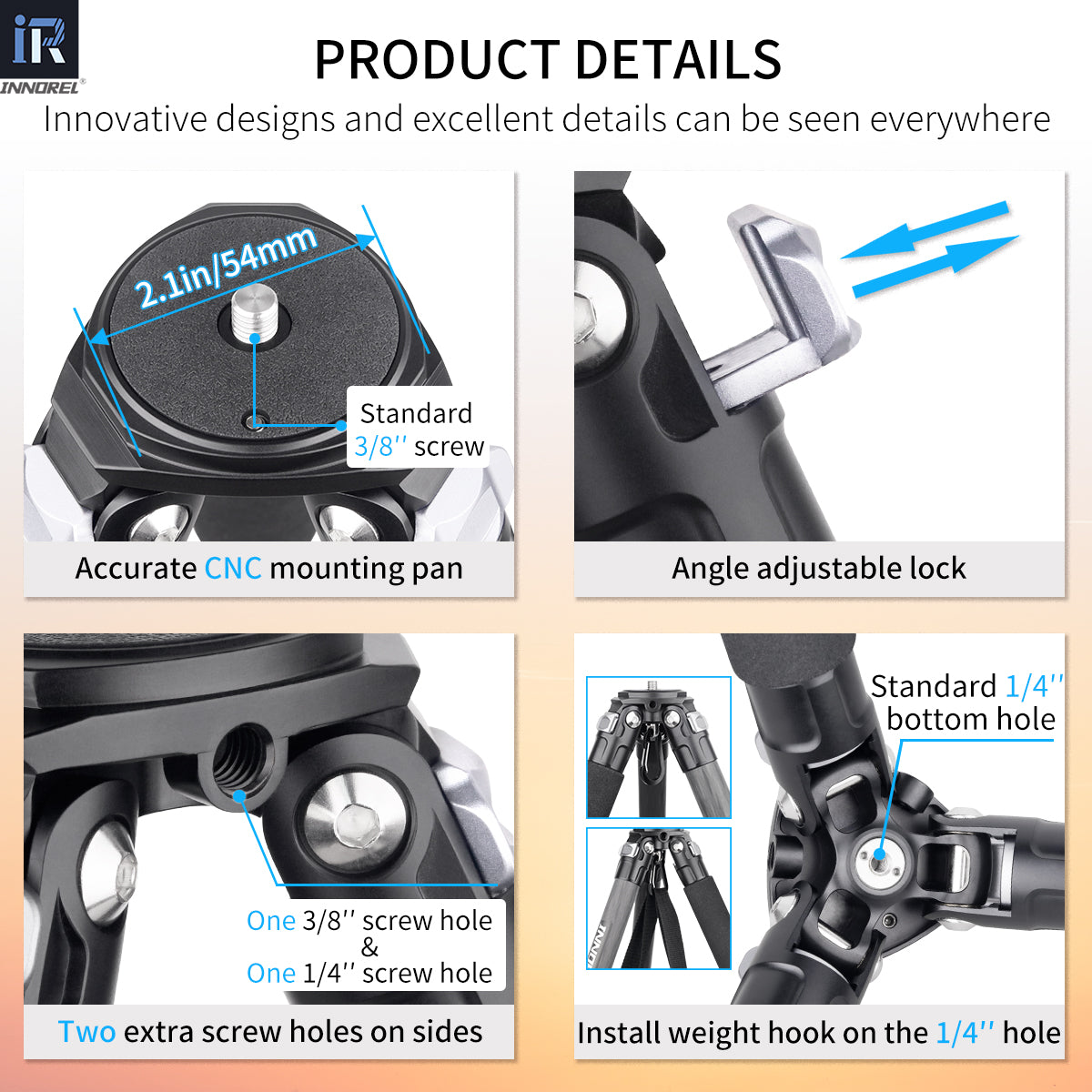 Carbon Fiber Travel Tripod INNOREL KT284C