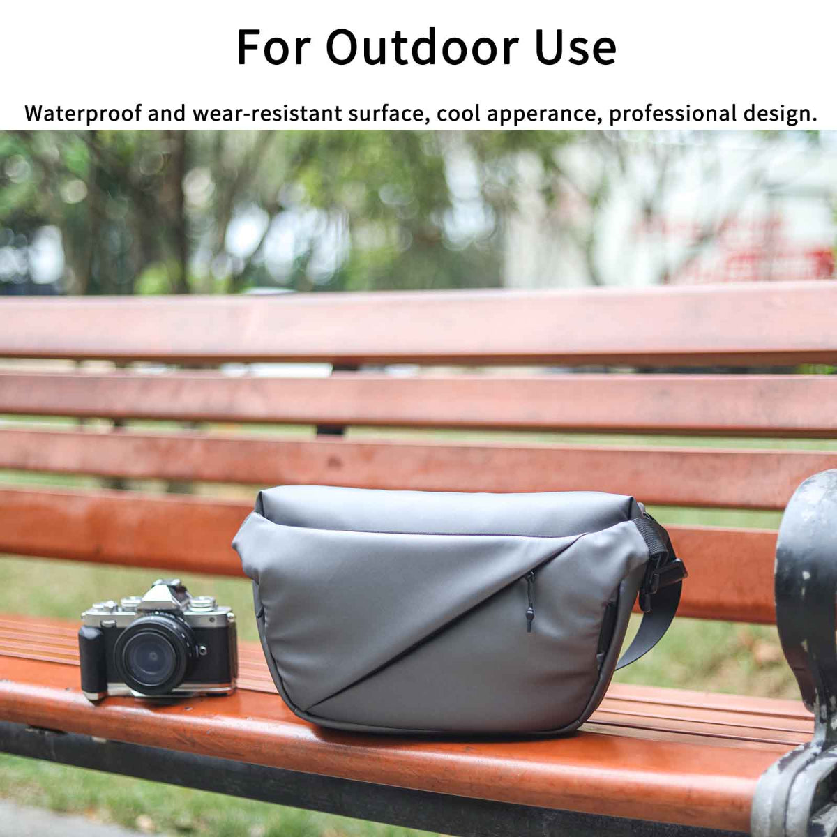 6L Silver Camera Sling Bag with Tripod Holder INNOREL CB0635