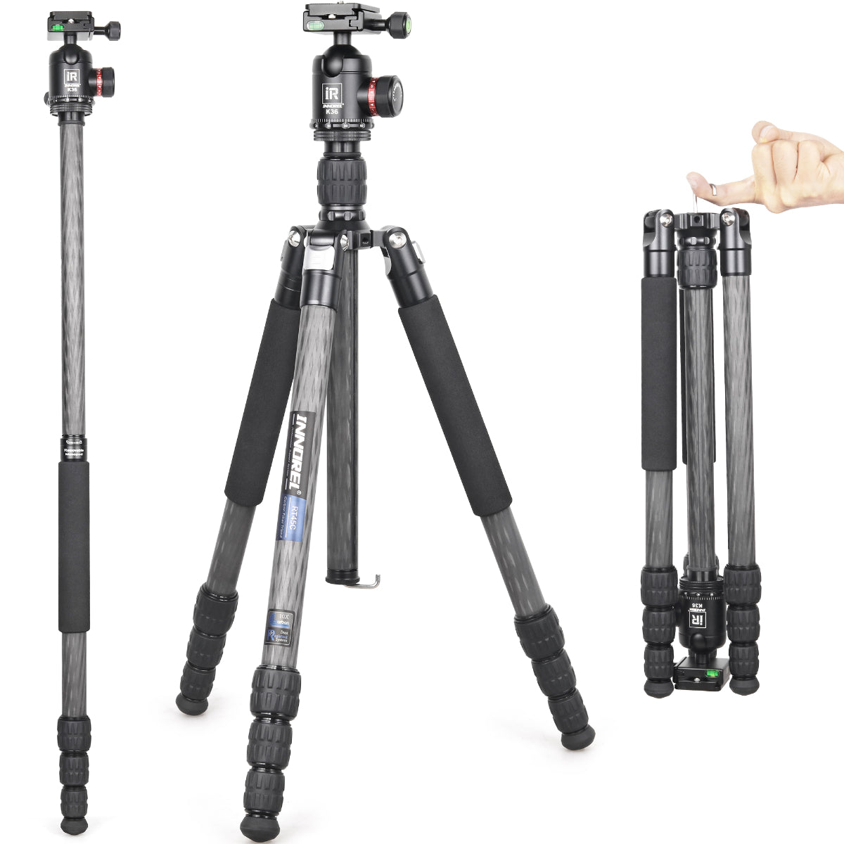 Portable Carbon Fiber Tripod INNOREL RT45C Series