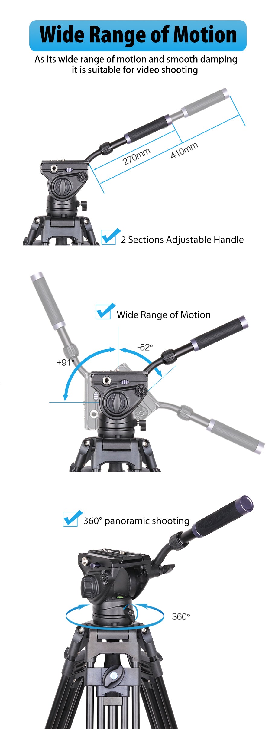 INNOREL VT80 Professional Video Tripod Kit