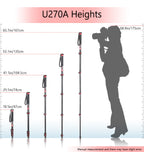 Clearance sale U270A Aluminum Alloy Monopod 5-Section Leg （Delivery only to DE, AT, BE, DK, LU, NL）