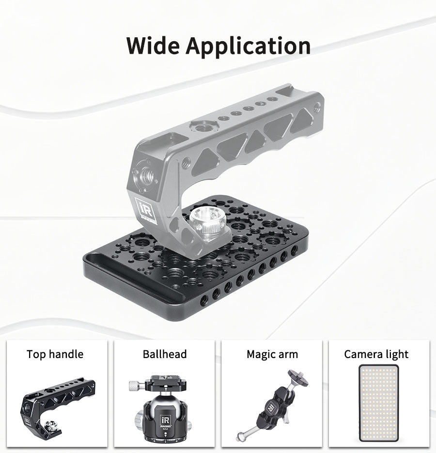 Multi-Functional Cheese Plate INNOREL CP1107 11*7cm Switching Mounting Plate with Built-in ARRI Locating Holes for Camera Tripod
