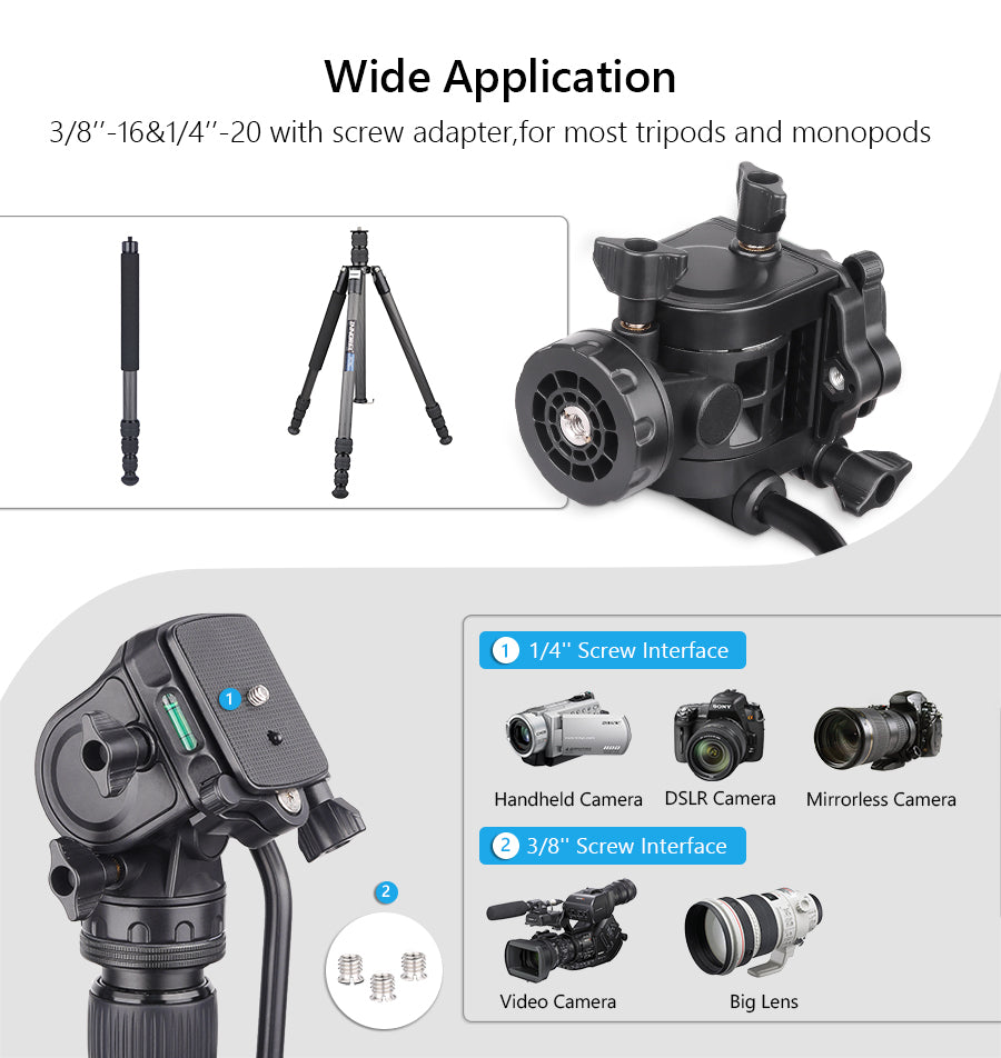 INNOREL SL50 Video Fluid Tripod Head Max Load 3kg