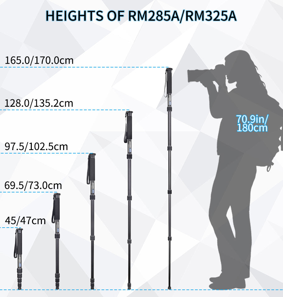 5-Section Aluminum Alloy Monopod INNOREL RM285A/RM325A