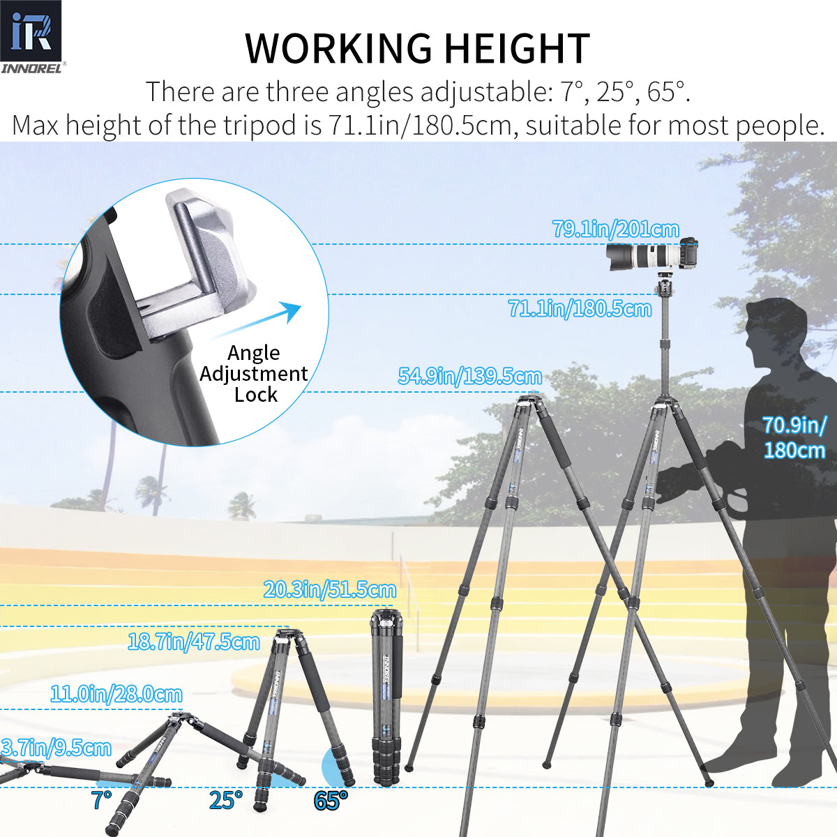 Carbon Fiber Travel Tripod INNOREL KT324C
