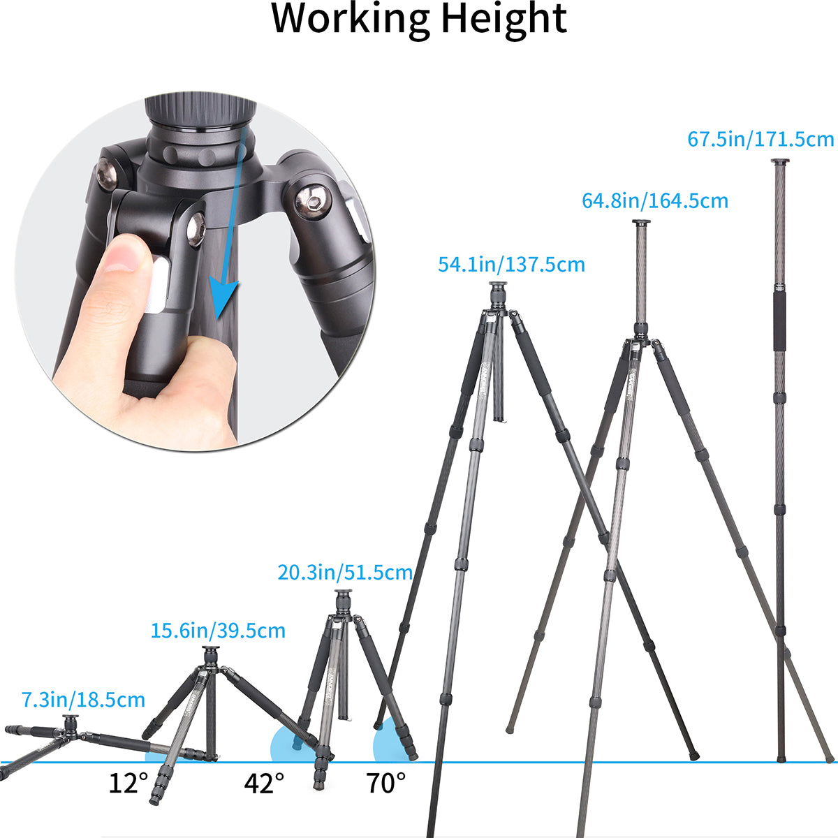 Carbon Fiber Camera Tripod Monopod INNOREL RT75C