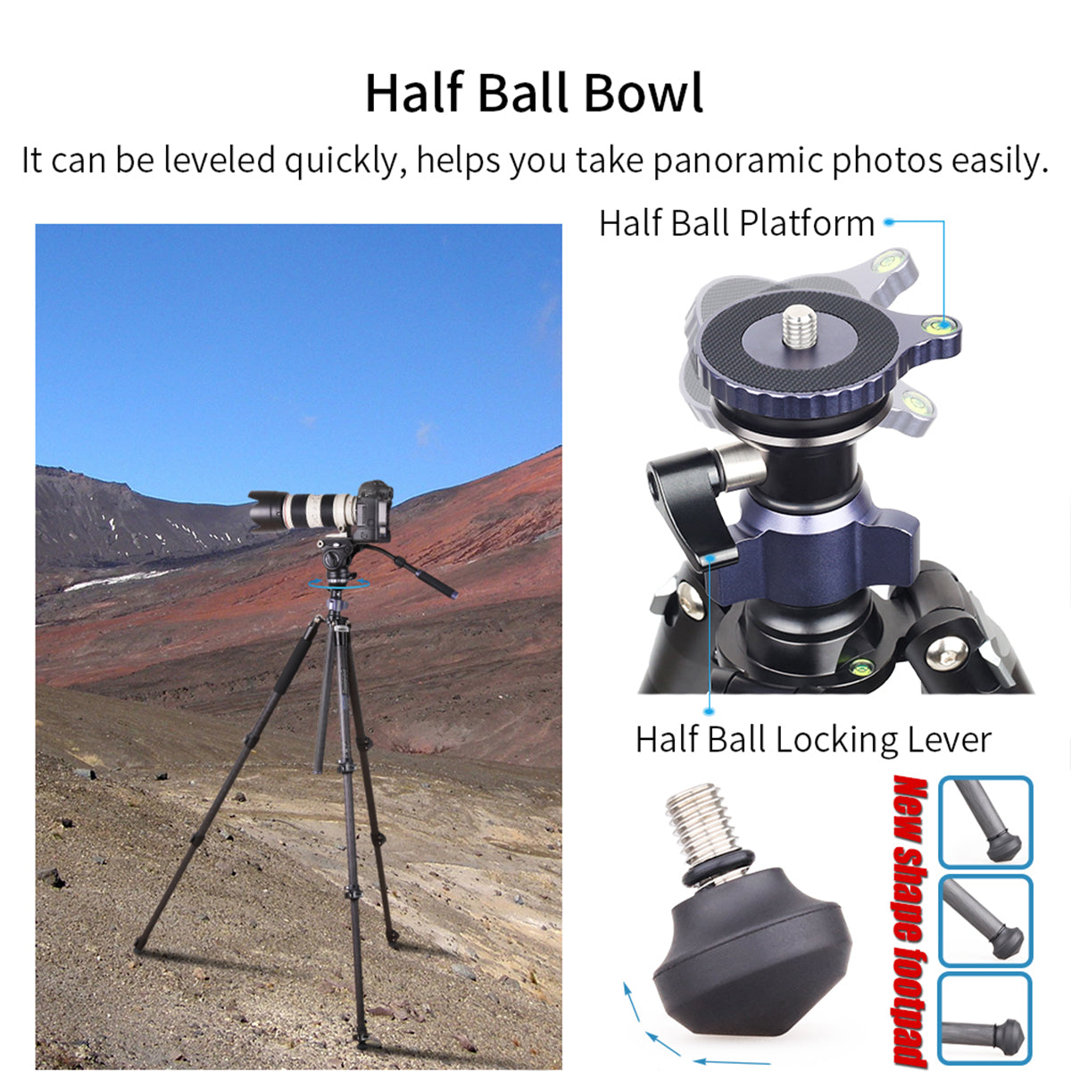 Compact Carbon Fiber Video Tripod INNOREL MT70C