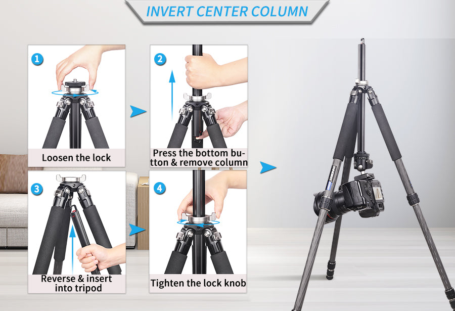 Trépied photo portable en fibre de carbone INNOREL GT254C