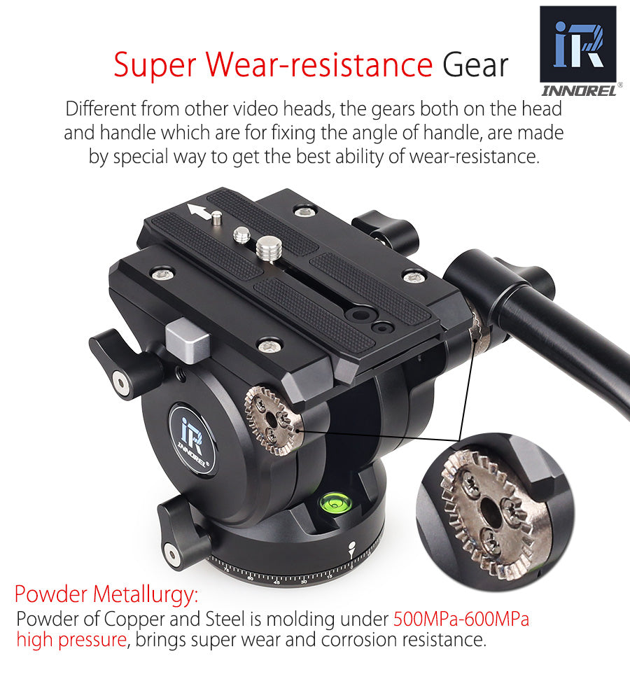 Video Fluid Head Tripod Drag Pan Head INNOREL H90