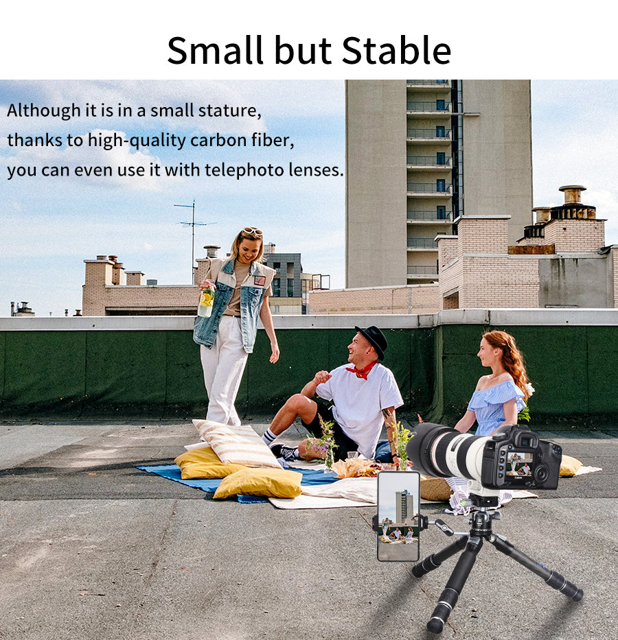 INNOREL 10-Layer Carbon Fiber Mini Tripod CT223C