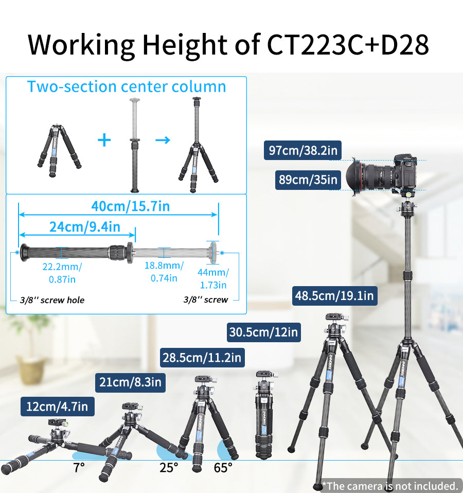 INNOREL 10-Layer Carbon Fiber Mini Tripod CT223C