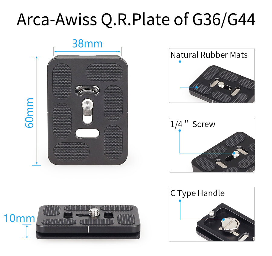 G54/G44/G36 Low Center Gravity Panoramic Ball Head