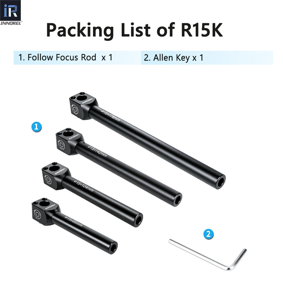 INNOREL R085S R104S R142M R178M 15mm Follow Focus Rod