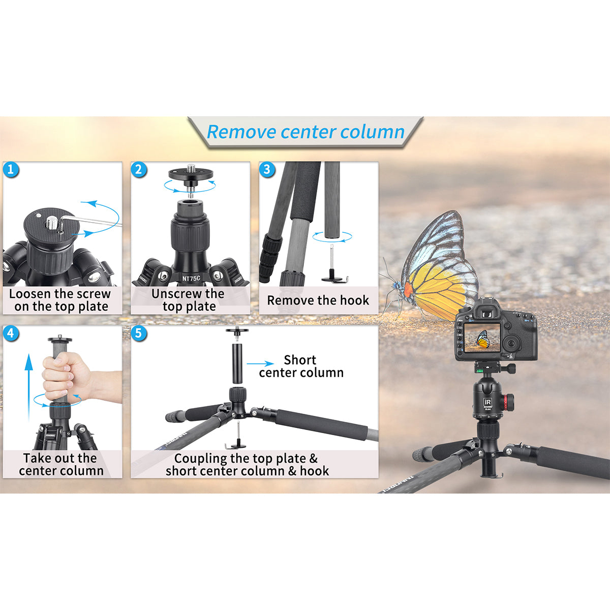 Carbon Fiber Tripod INNOREL NT75C