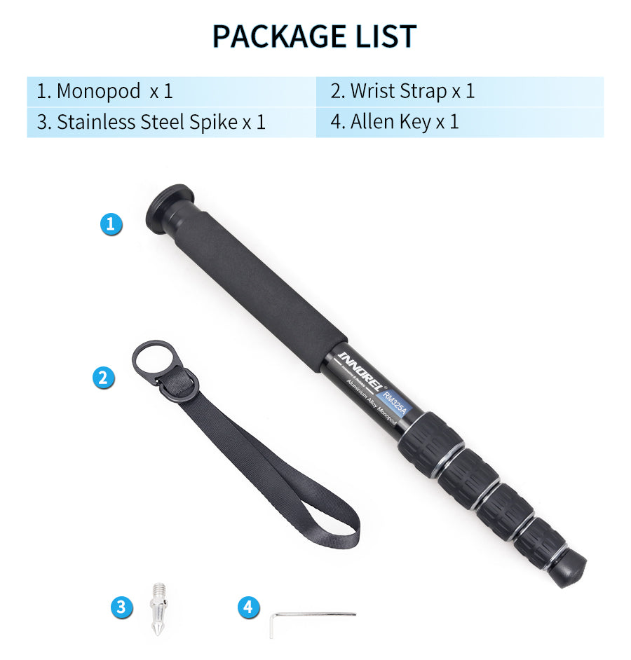 5-Section Aluminum Alloy Monopod INNOREL RM285A/RM325A