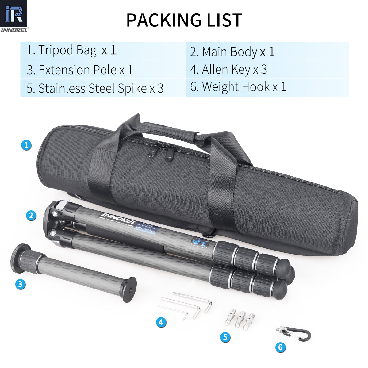 Carbon Fiber Travel Tripod INNOREL KT324C