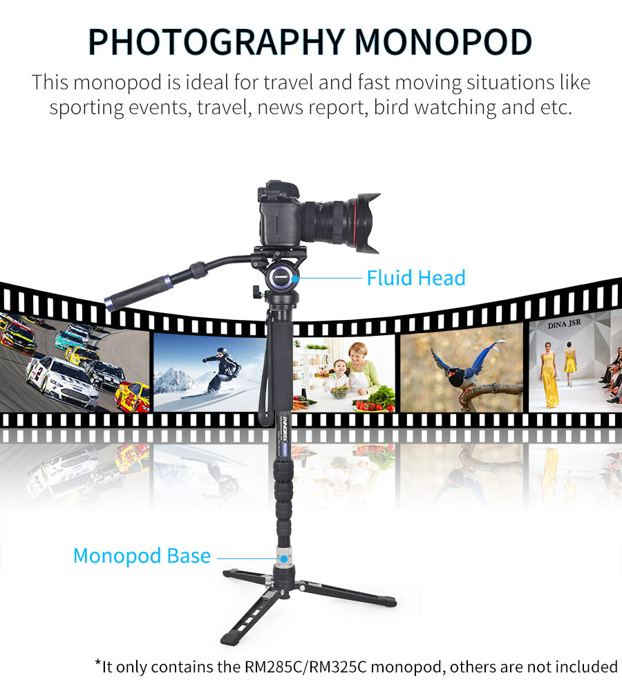 RM285C/RM325C 5-Section Carbon Fiber Monopod