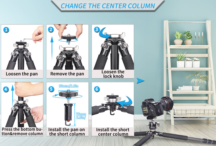 Trépied photo portable en fibre de carbone INNOREL GT254C