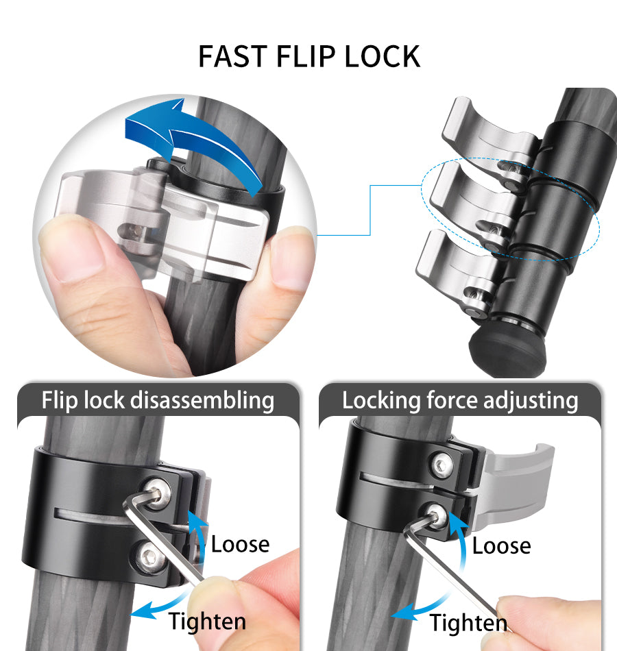 Professional Compact Portable Carbon Fiber Tripod INNOREL GT254CF