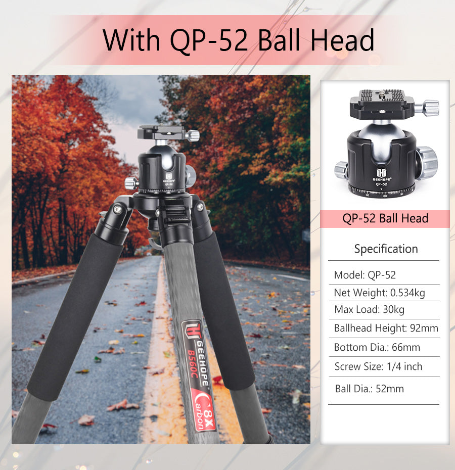Clearance sale GEEHOPE B560C Professional Heavy Camera Tripod （Only Europe has inventory)
